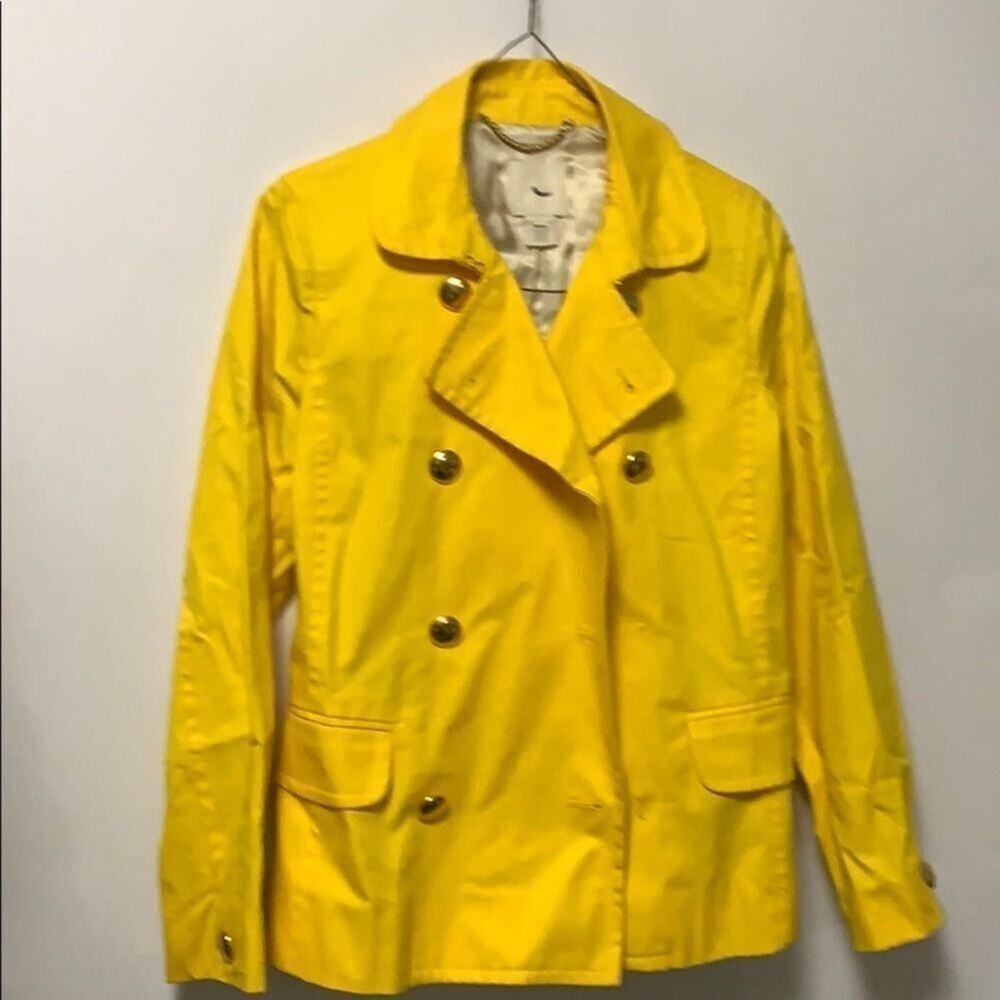 J.CREW SPRING YELLOW JACKET GOLD BUTTON SI…